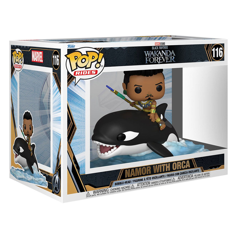 Marvel Pop Black Panther Wakanda Forever Pop Rides Namor with Orca